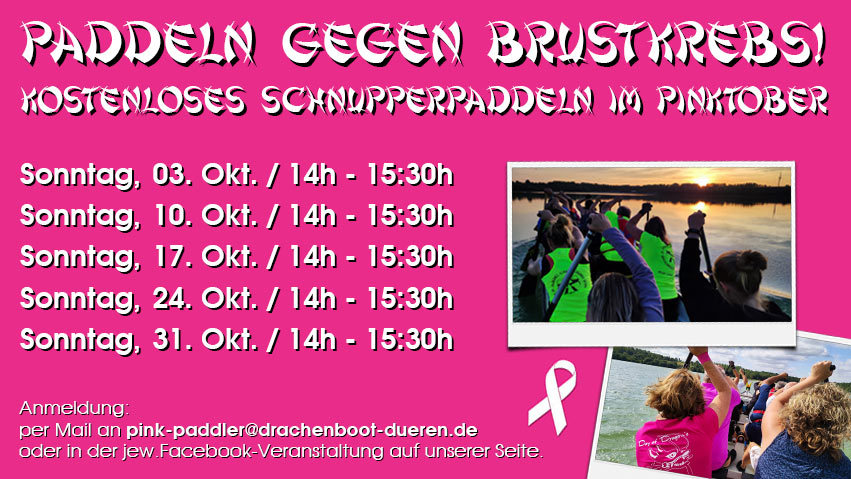 Pinkes Schnupperpaddeln - pink-paddler-dueren