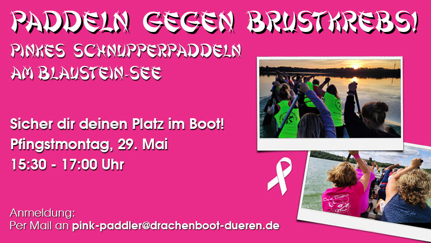 Pinkes Schnupperpaddeln am Blaustein-See