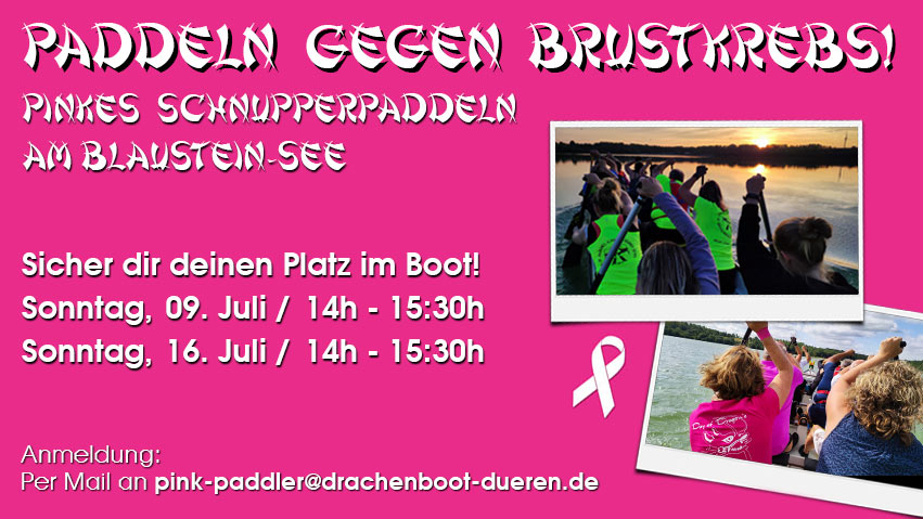 Pinkes Schnupperpaddeln am Blaustein-See